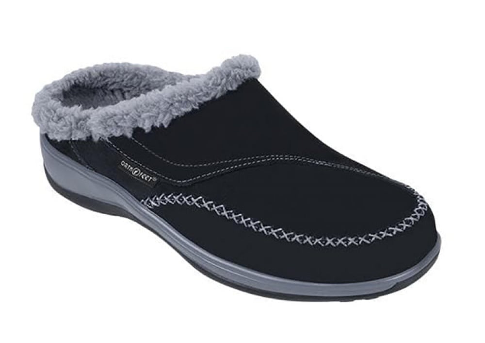 Orthofeet Charlotte Orthotic Comfort Women's Slippers in Black