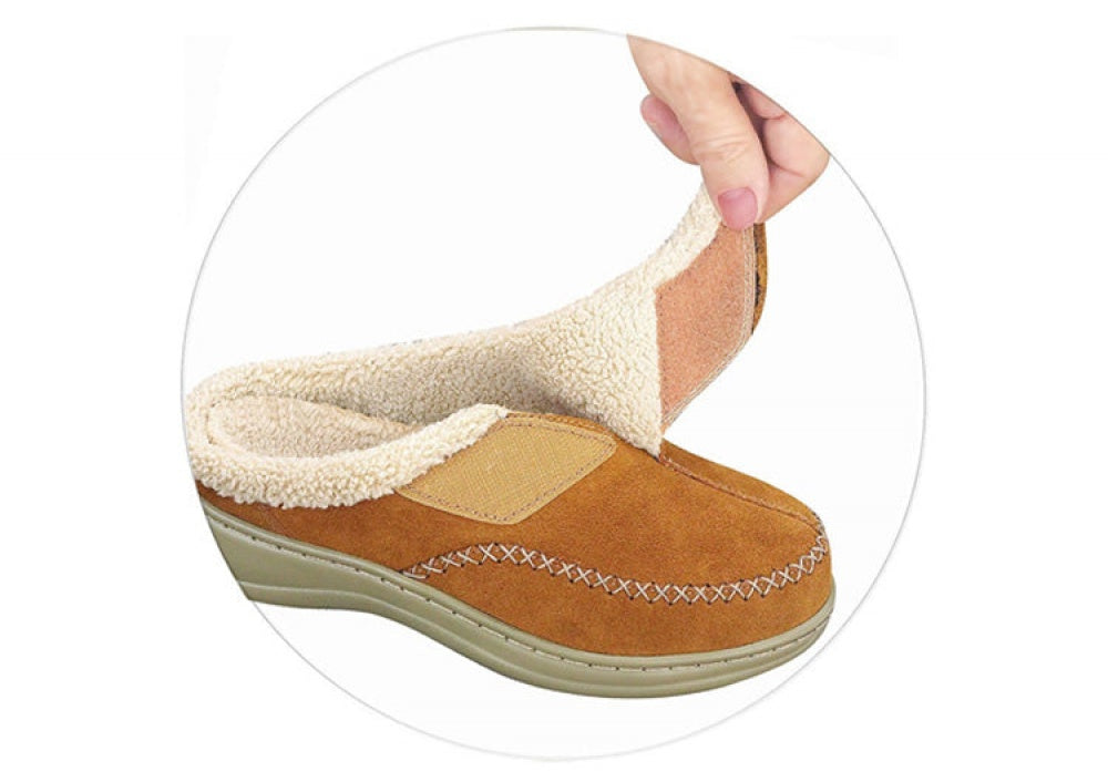 OrthoFeet Charlotte Women's Slippers - Brown - 3