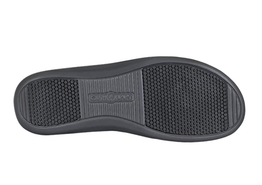 OrthoFeet Clio Women's Sandals Heel Strap - Black - 10