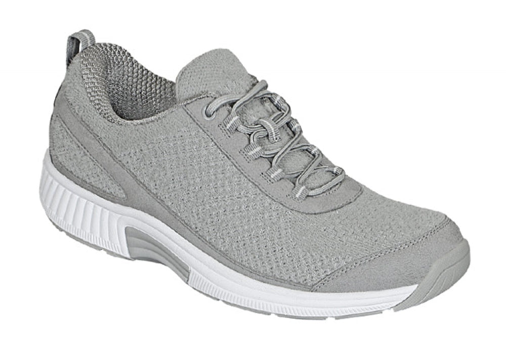 Orthofeet Coral No-Tie Comfort Women's Sneaker in Gray