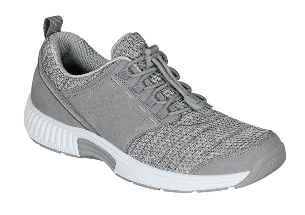 Orthofeet Francis No-Tie Stretch Cushioned Support Women's Sneakers in Gray