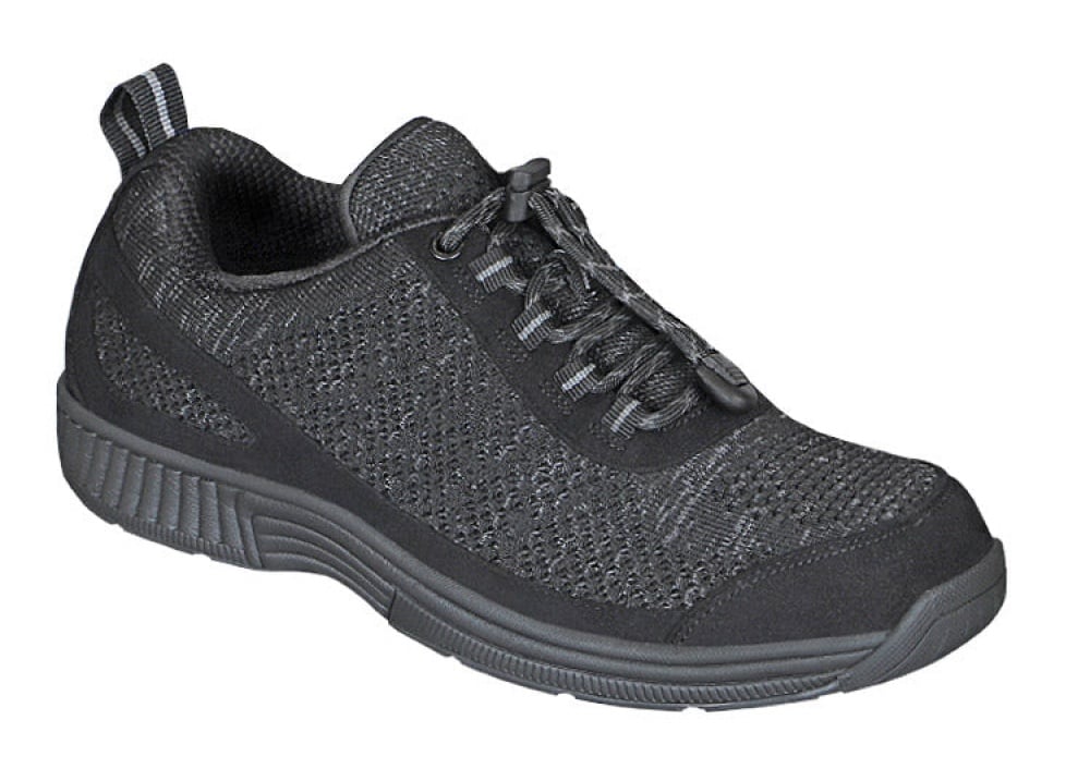 Orthofeet Lava Stretch Customizable Support Men's Sneaker in Black
