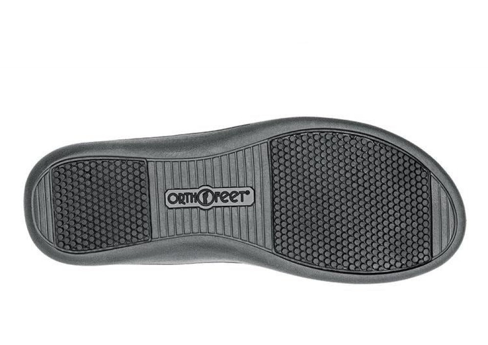 OrthoFeet Malibu Two Way Strap Women's Sandals Heel Strap - Black - 5