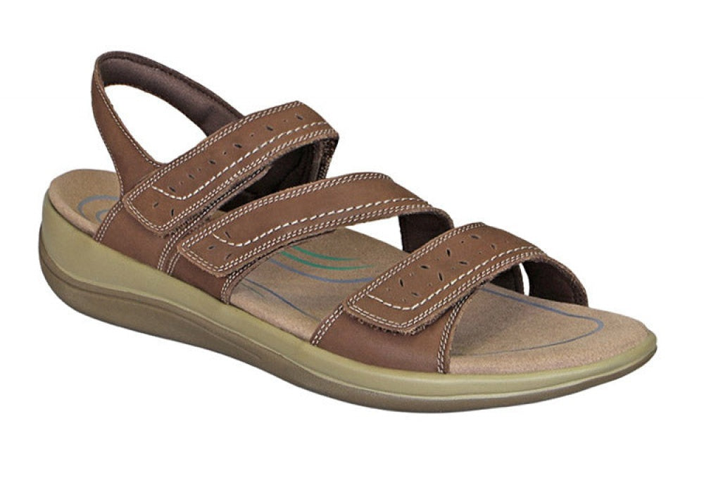 OrthoFeet Naxos Two Way Strap Women's Sandals Heel Strap - Brown - 1