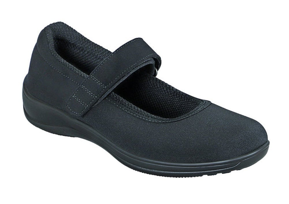 Orthofeet Springfield Women's Stretch Mary Jane in Black