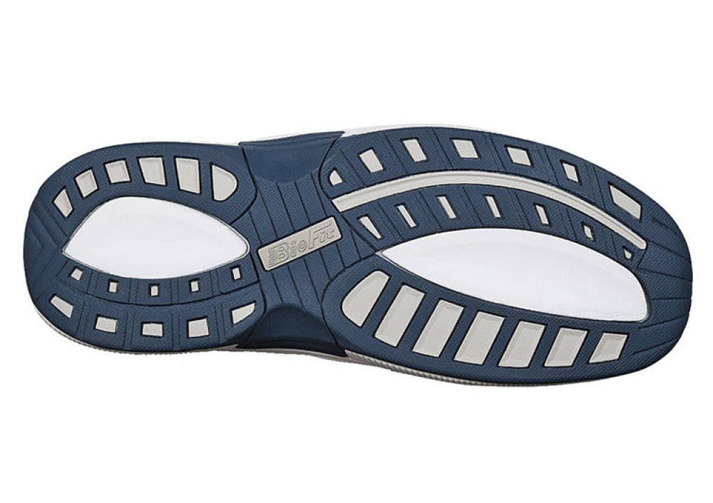 OrthoFeet Sprint Tie Men's Sneakers Tie-Less Heel Strap - Blue - 15