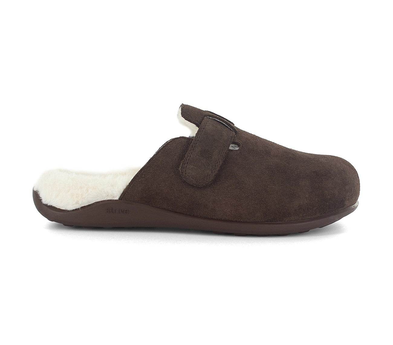 Strive Oslo Women's Comfort Clog Slipper - Chocolate - Side