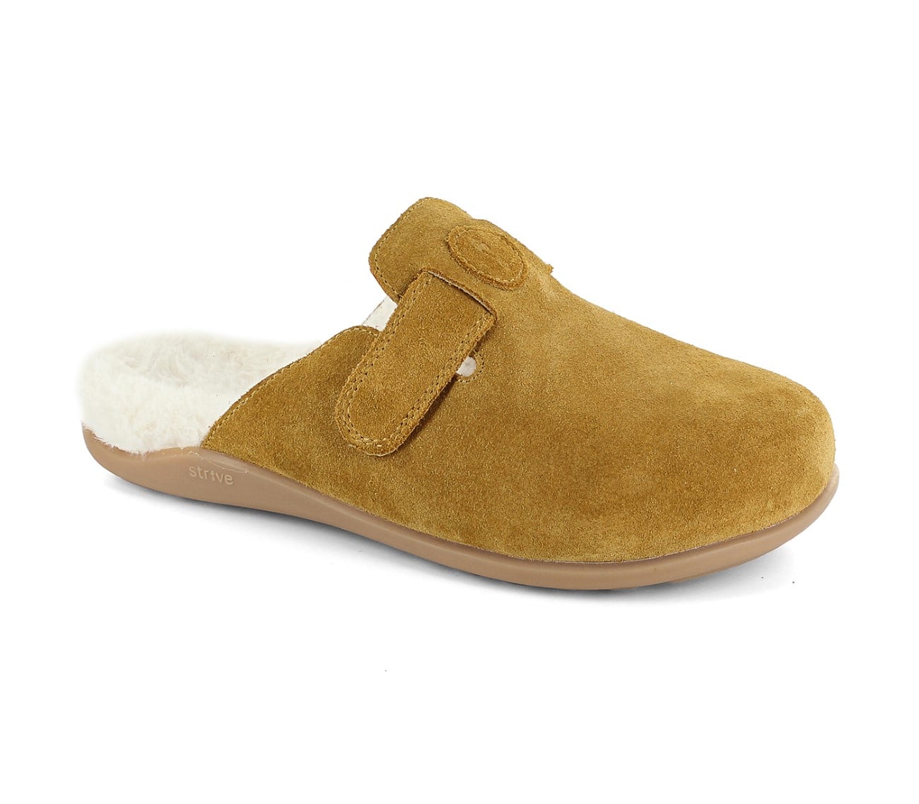 Strive Oslo Women's Comfort Clog Slipper - Oak - Angle