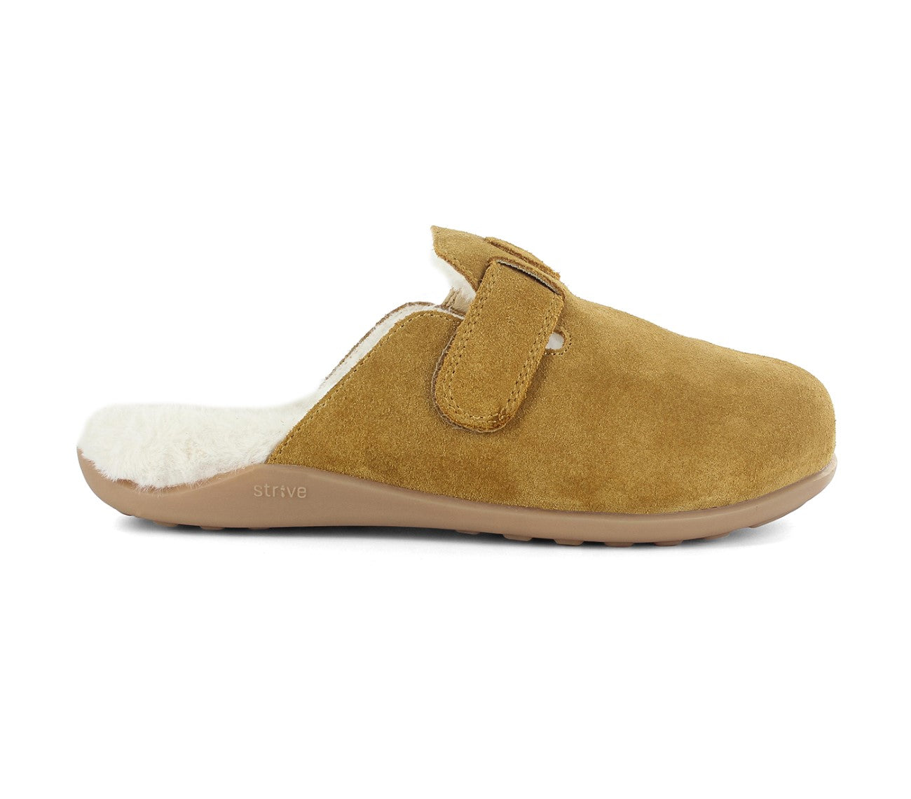 Strive Oslo Women's Comfort Clog Slipper - Oak - Side