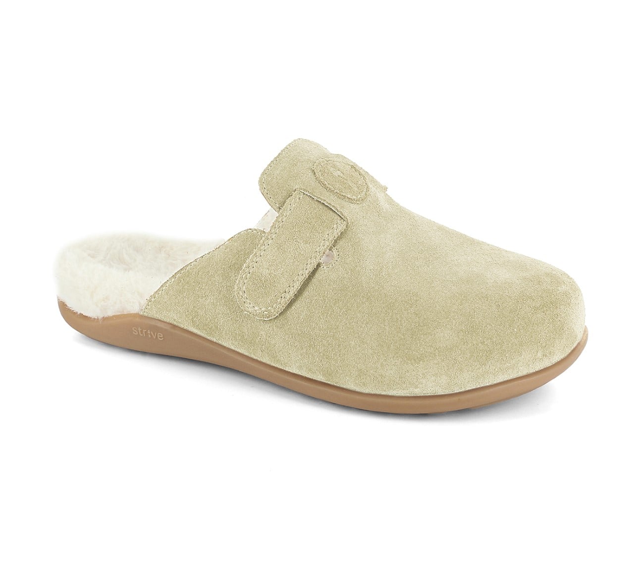 Strive Oslo Women's Comfort Clog Slipper - Sand - Angle