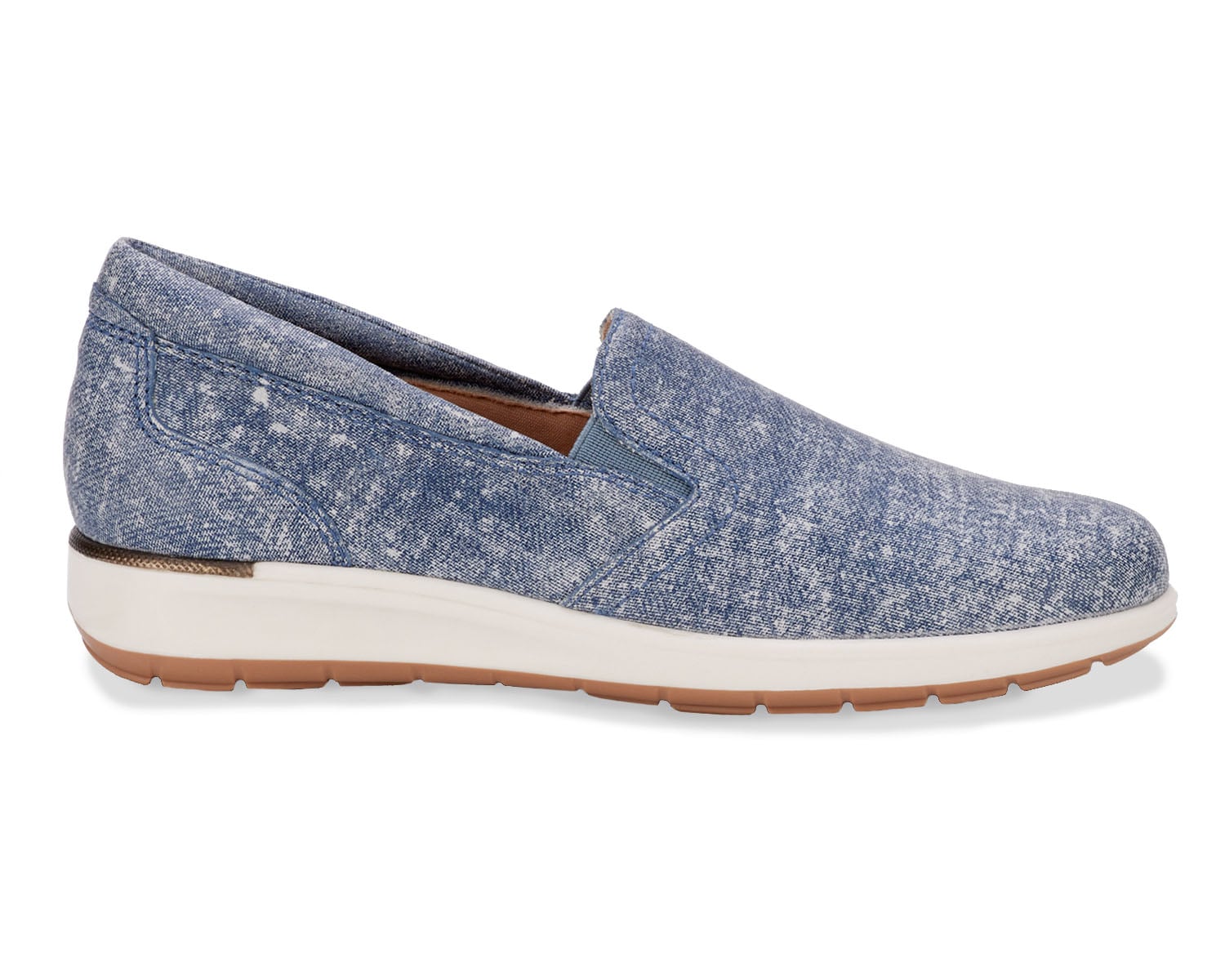 Ros Hommerson Orleans Women's Casual Sneaker - Denim Printed Leather - Outside View