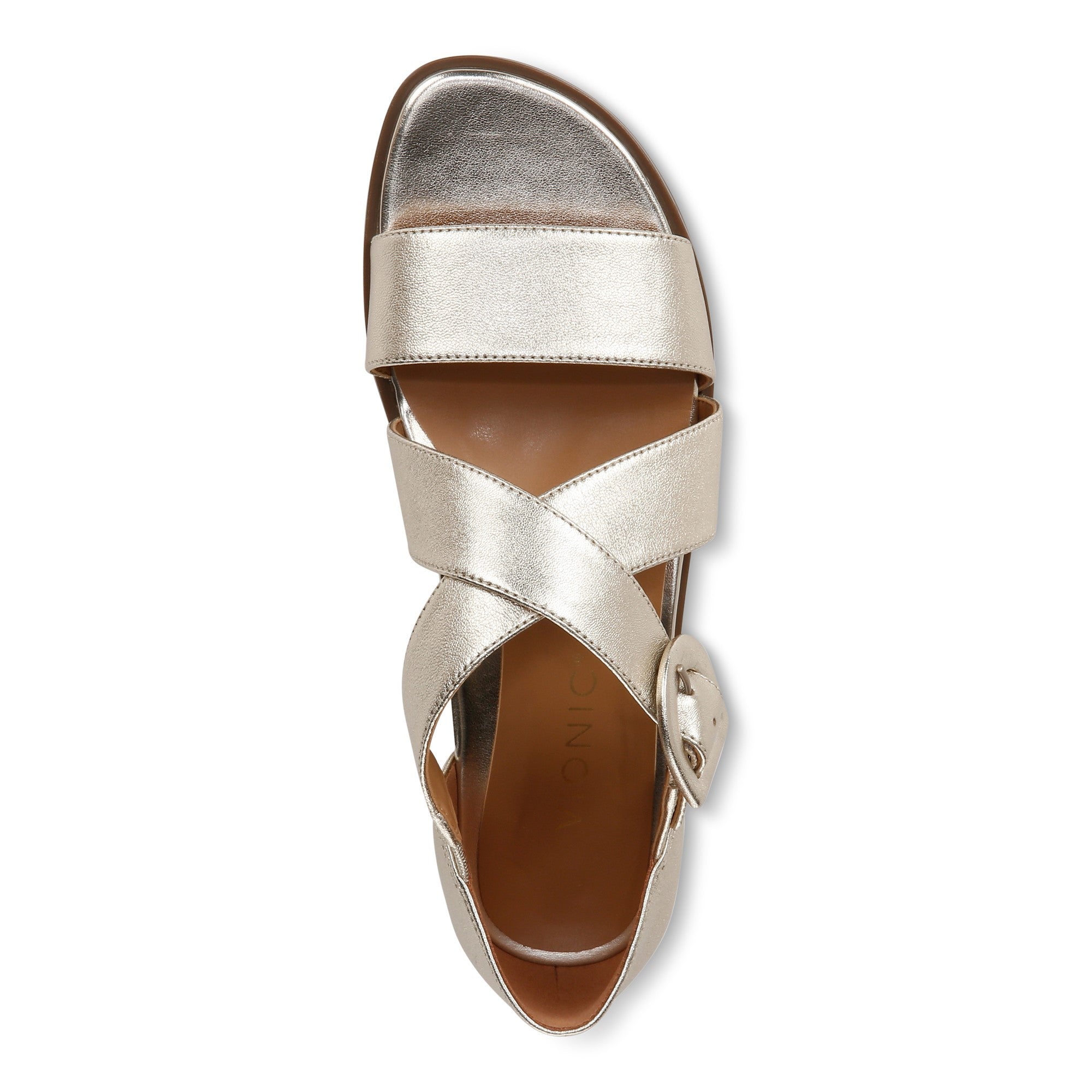 Vionic Pacifica - Women's Strappy Comfort Sandal - Gold - Top