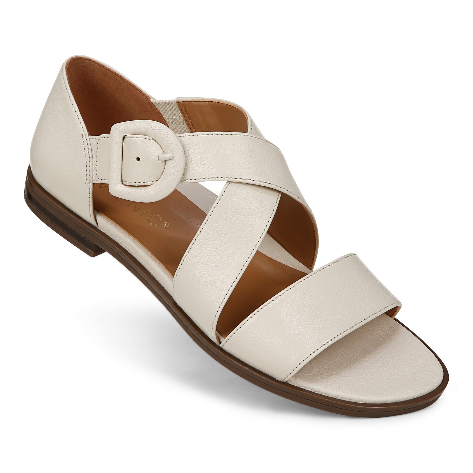 Vionic Pacifica - Women's Strappy Comfort Sandal - Cream - PACIFICA-I8656L2100-CREAM-13fl-med