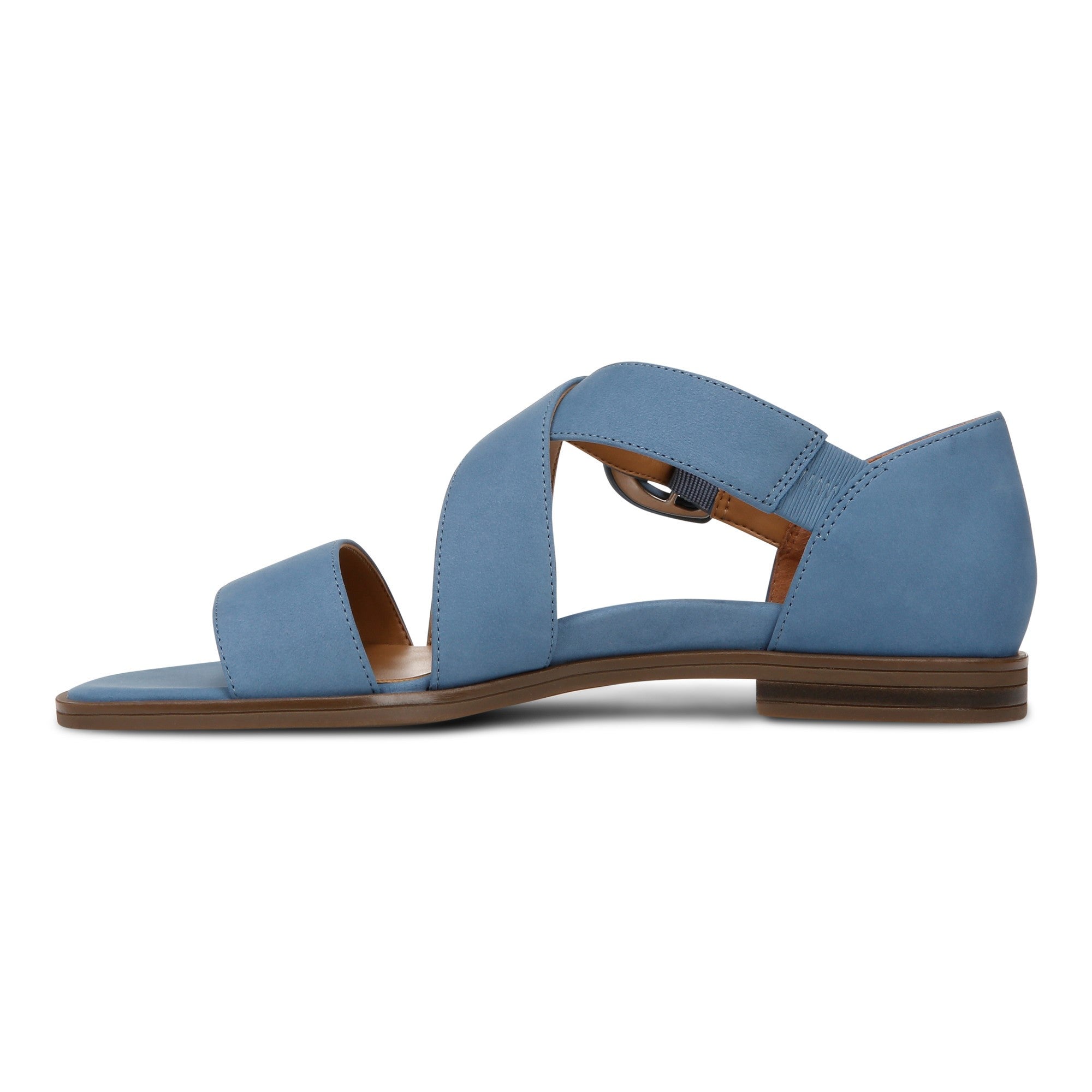 Vionic Pacifica - Women's Strappy Comfort Sandal - Captains Blue - Left Side