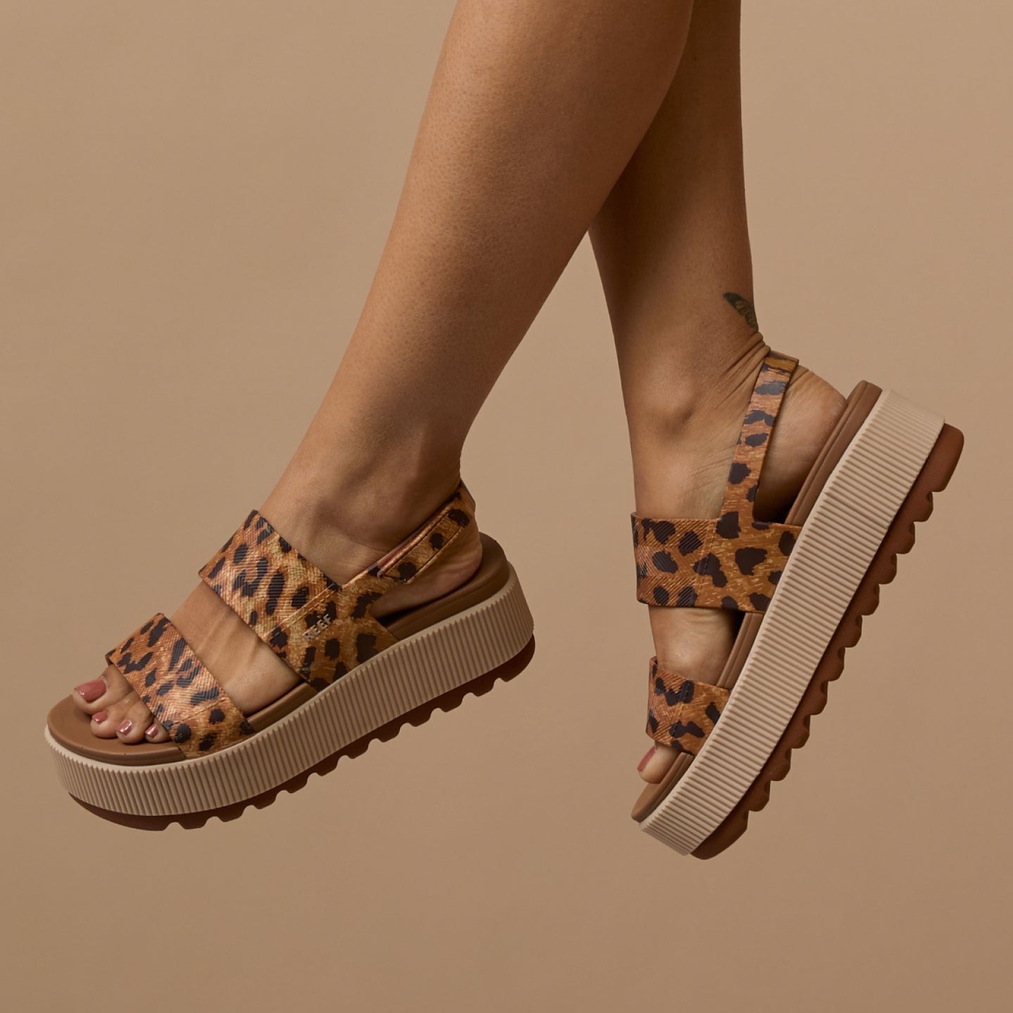 Reef Water Vista Higher Women's Platform Sandals Leopard Other