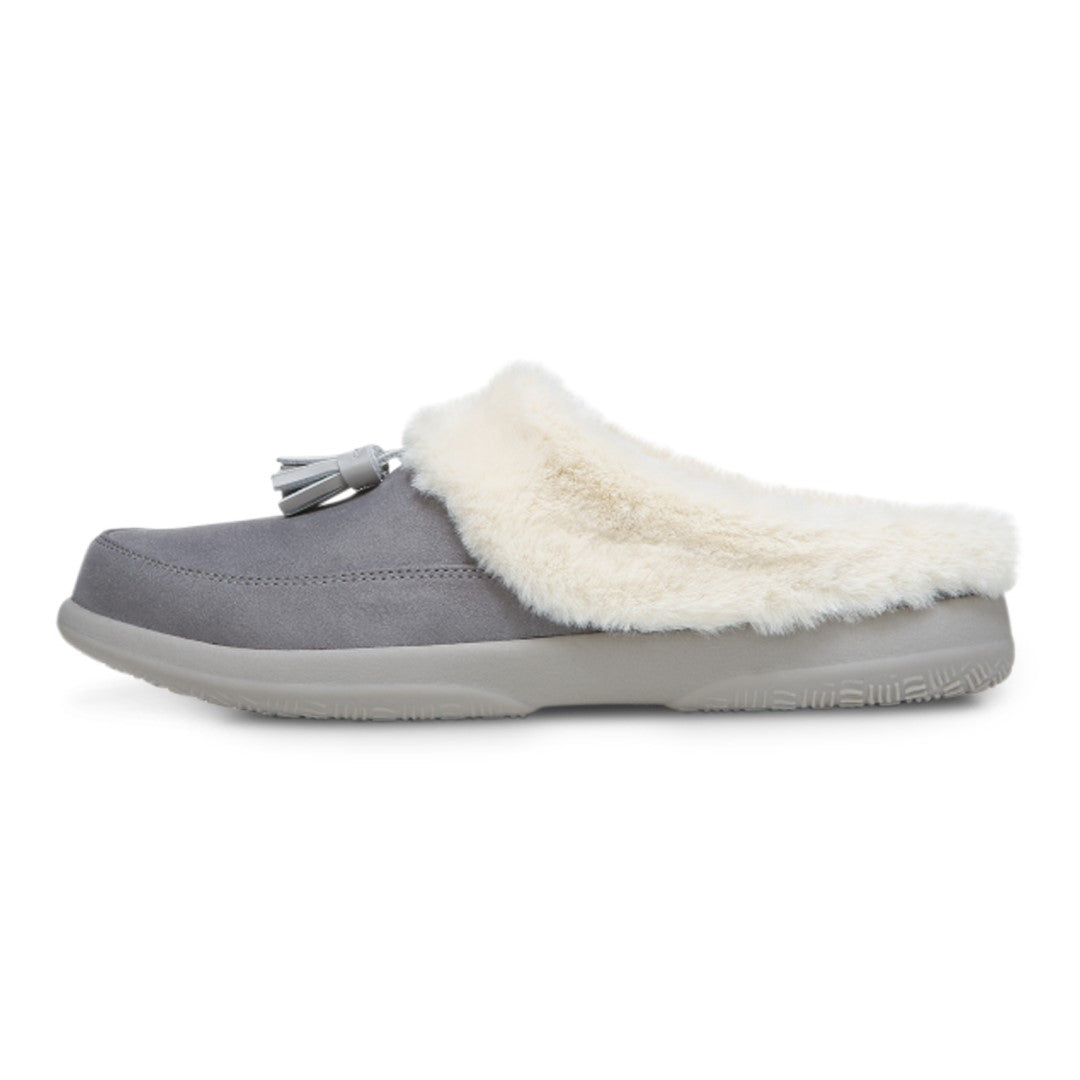 Vionic Perrin Womens Mule/Clog Casual - Charcoal Micro - Left Side