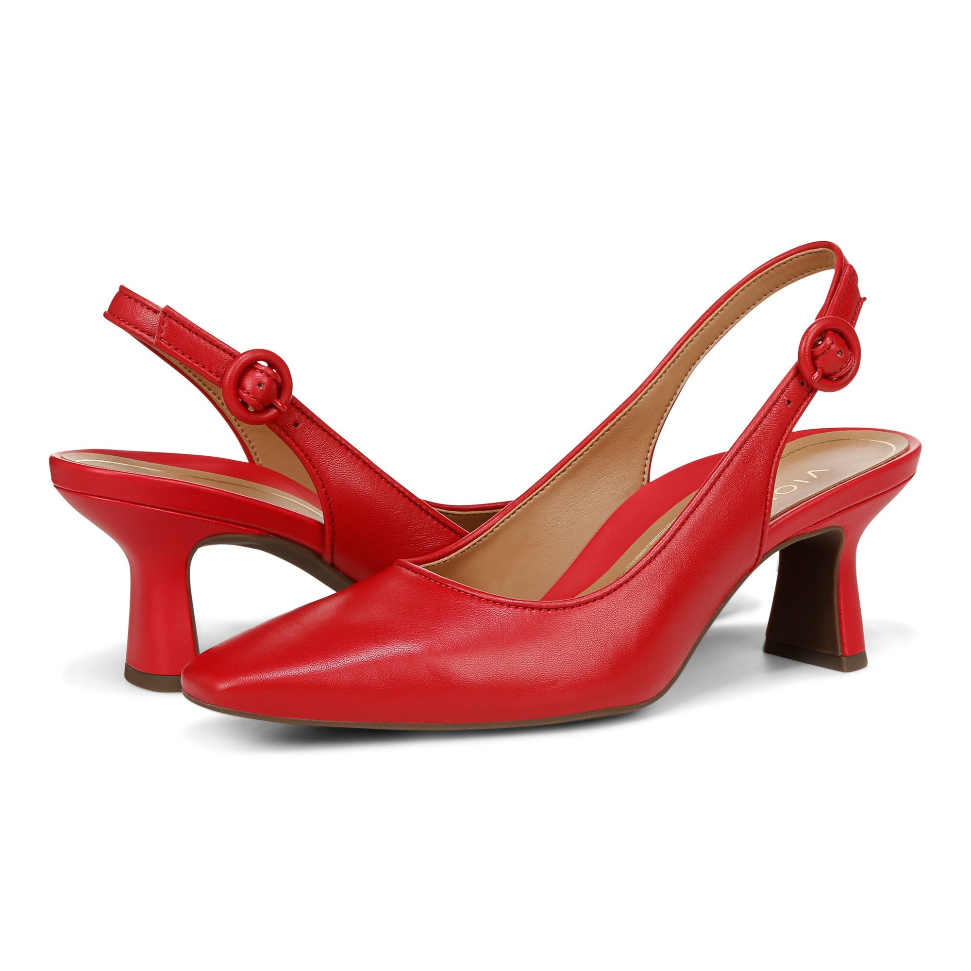 Vionic Perris Women's Comfort Slingback Pump - Red - PERRIS-I8670L1600-RED-11l-med