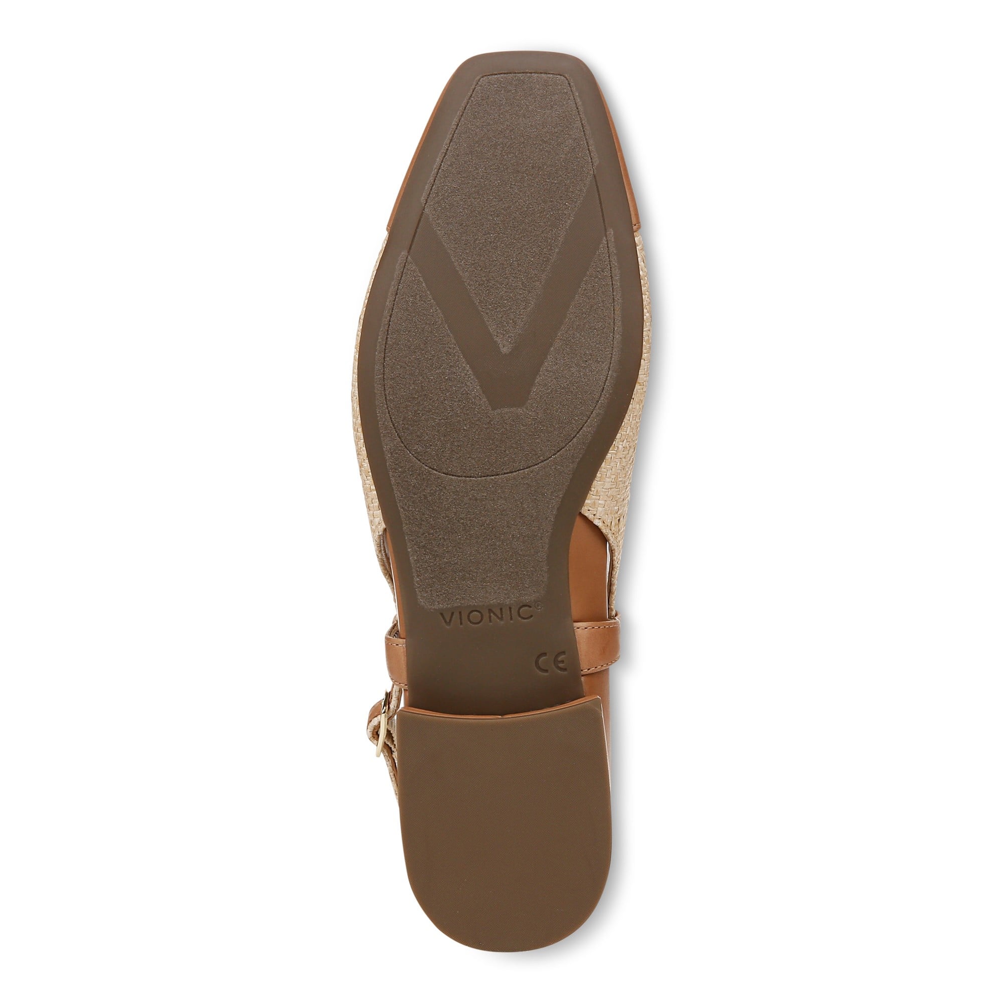 Vionic Petaluma Women's Slingback Supportive Flat - Natural - Bottom