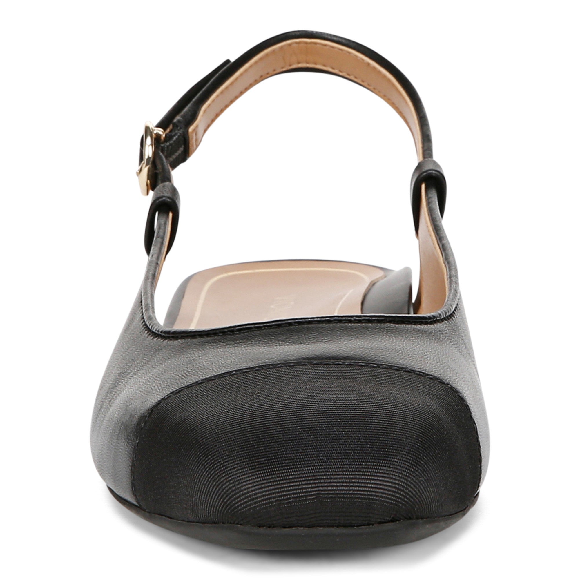 Vionic Petaluma Women's Slingback Supportive Flat - Black - Front