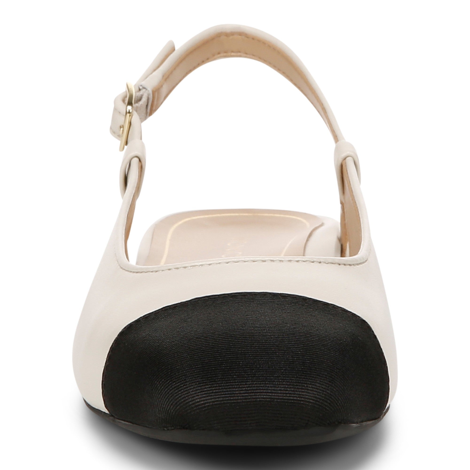Vionic Petaluma Women's Slingback Supportive Flat - Cream - Front
