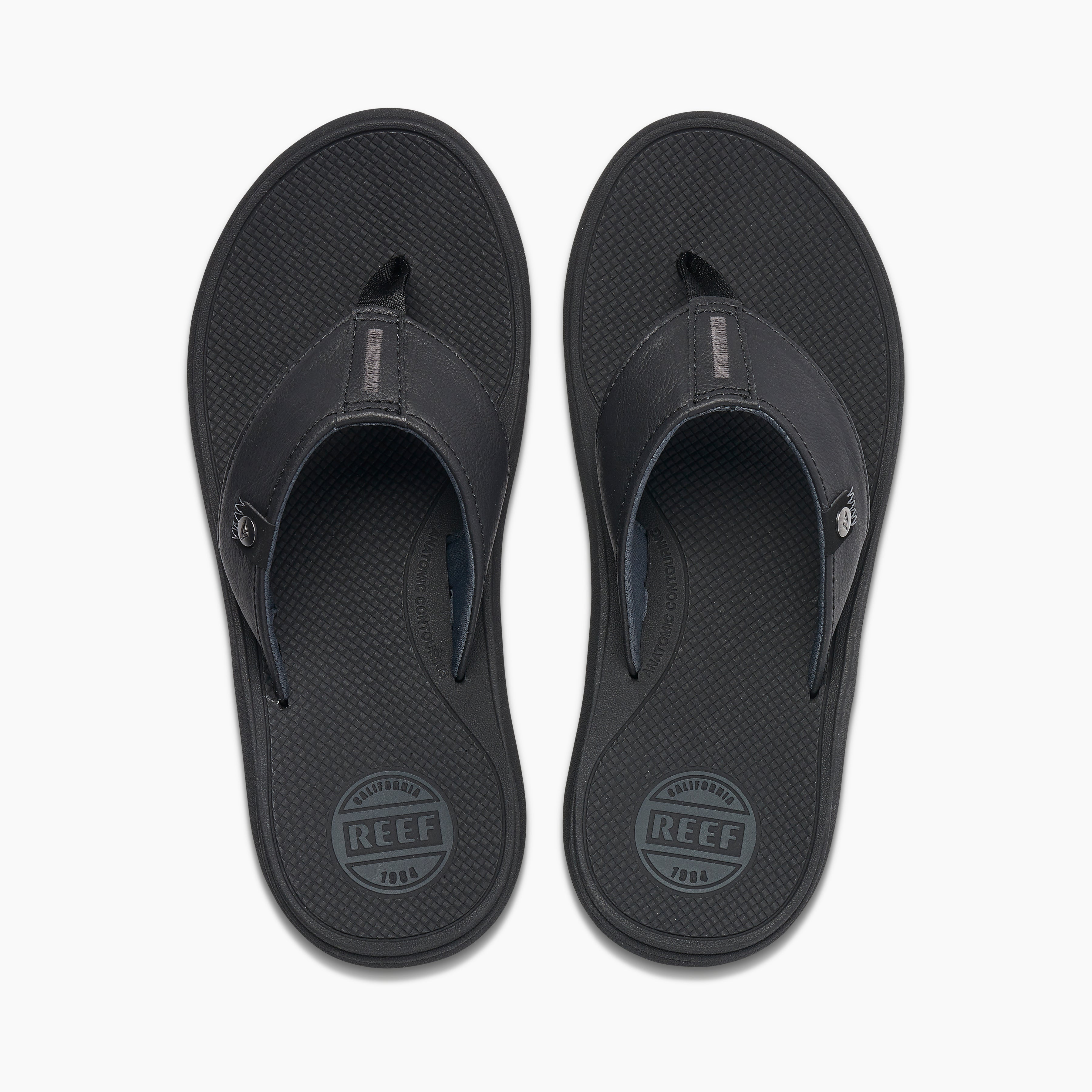 Reef Phantom Nias Men\'s Sandals - Black/grey - Top