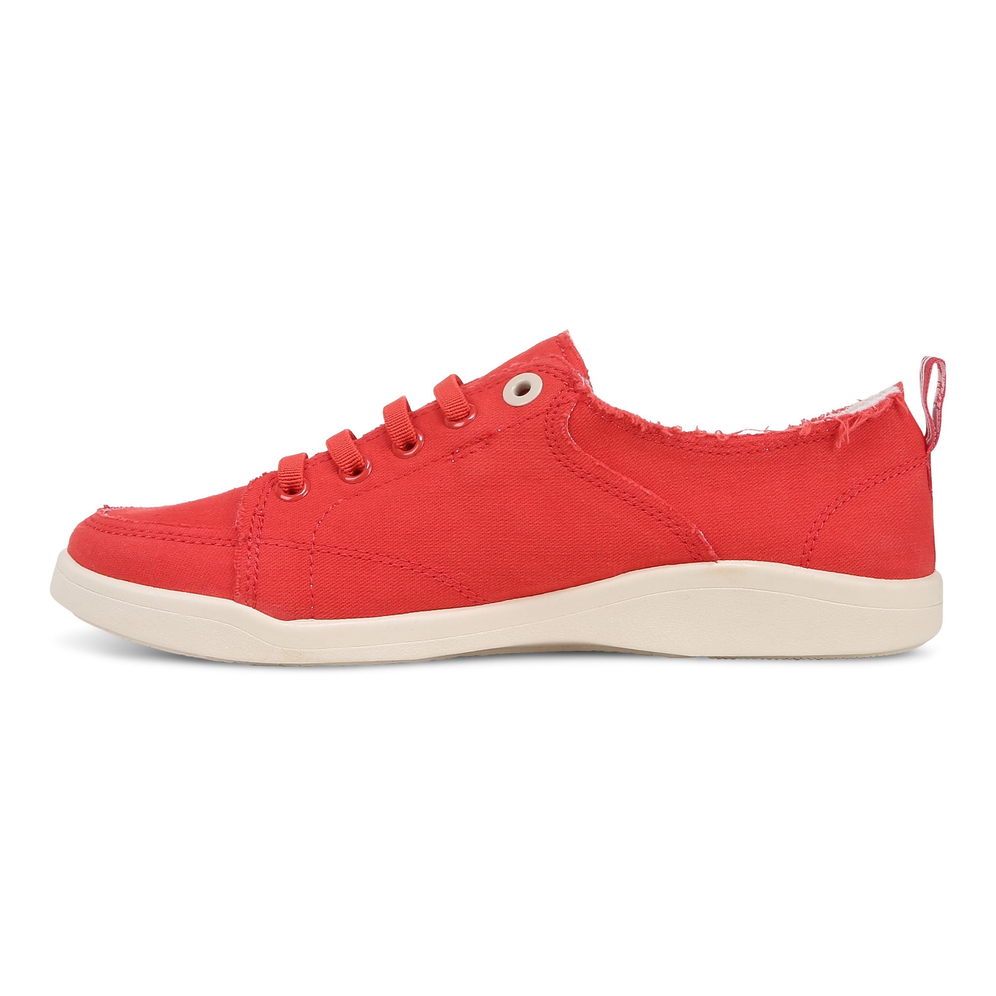Vionic Pismo Women's Casual Supportive Sneaker - Red Canvas - Left Side
