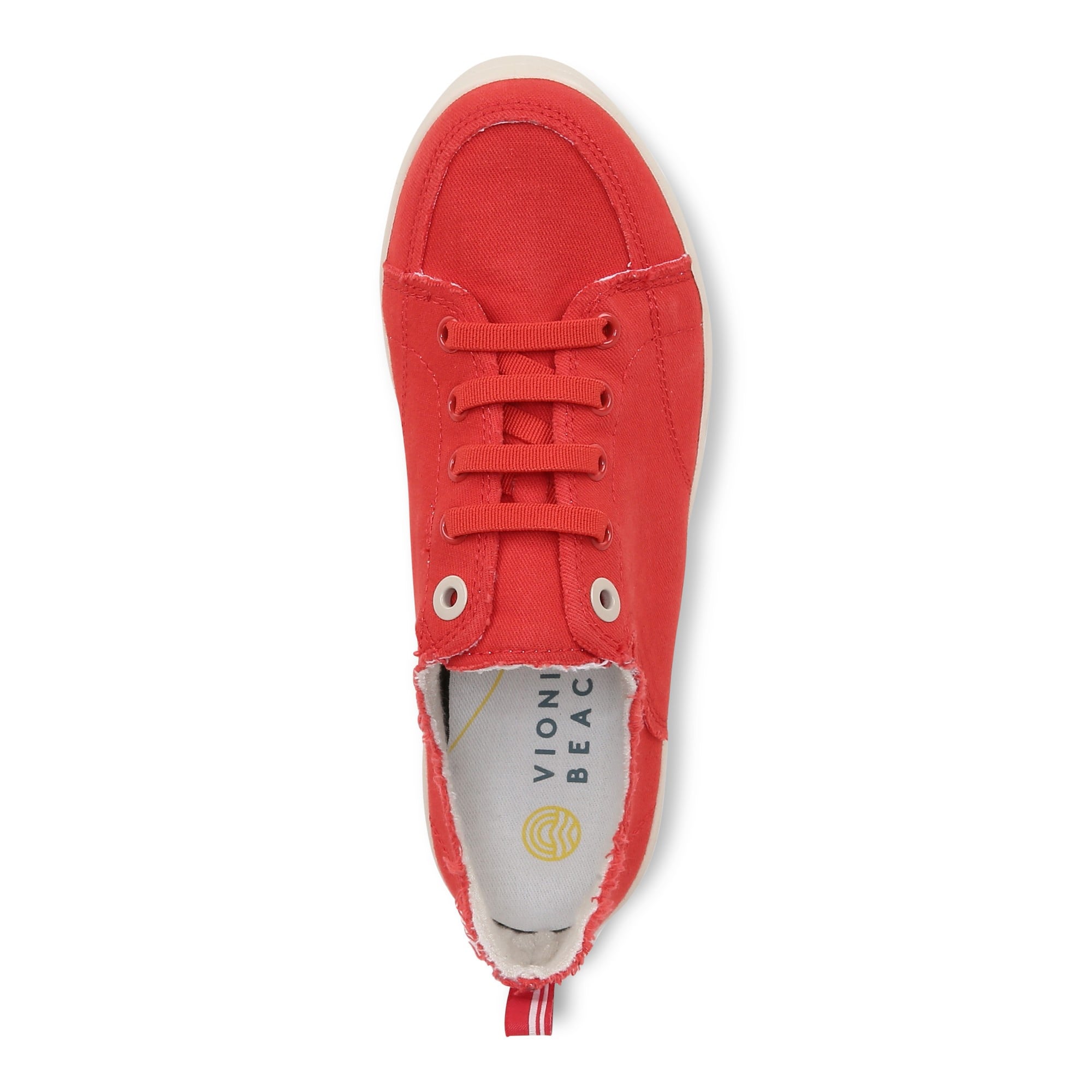 Vionic Pismo Women's Casual Supportive Sneaker - Red Canvas - Top