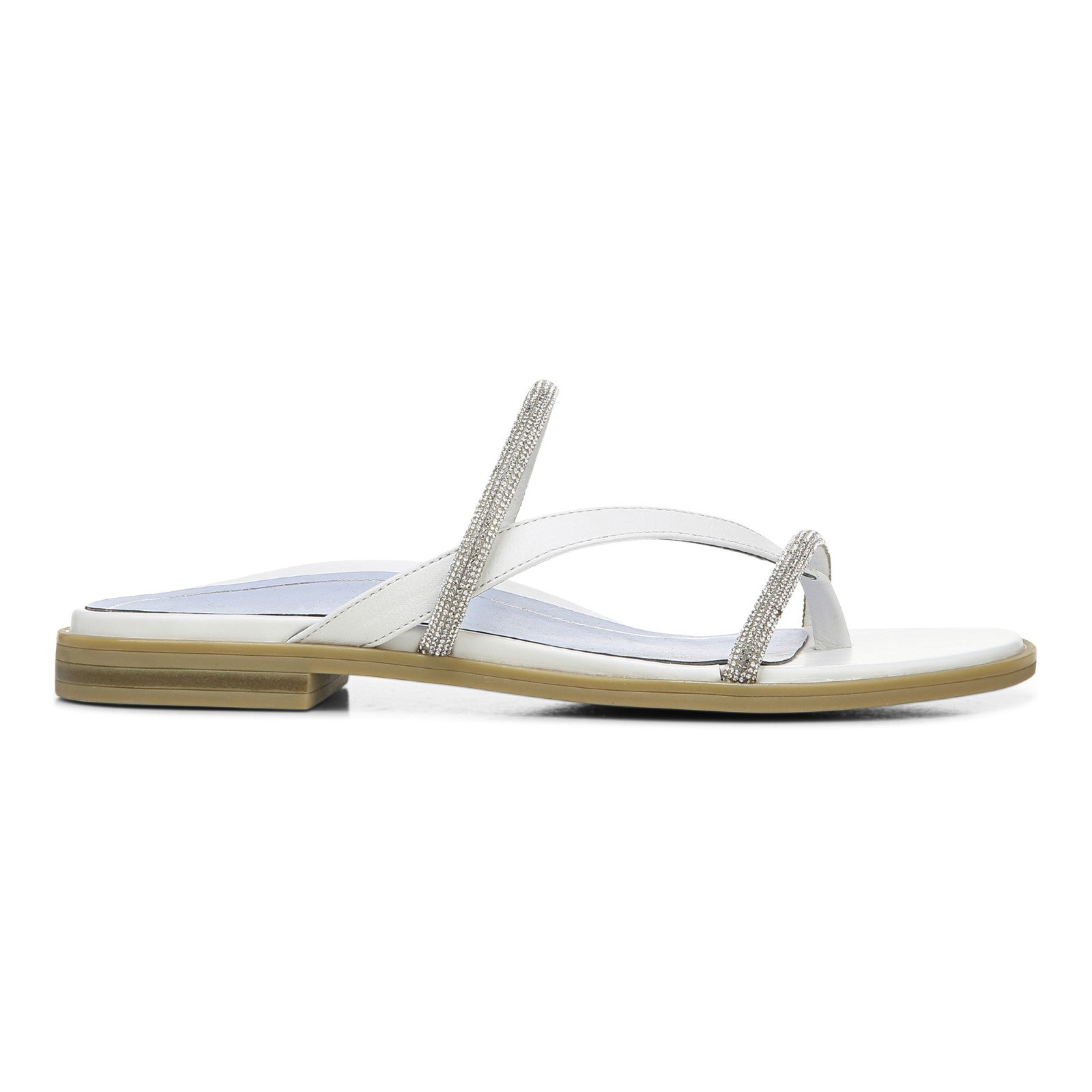 Vionic Prism Womens Slide Sandals - White Leather - Right side