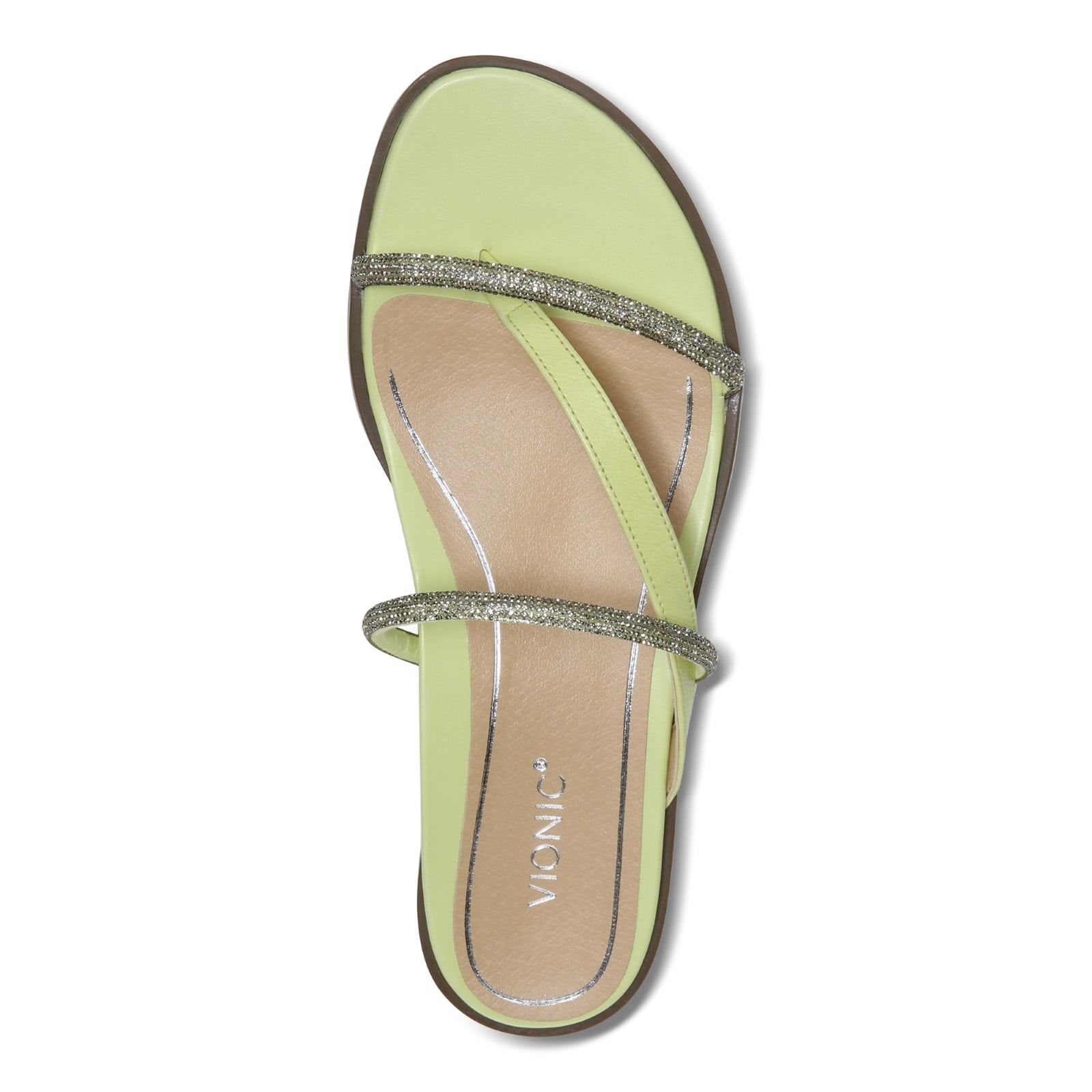 Vionic Prism Womens Slide Sandals - Pale Lime - Top