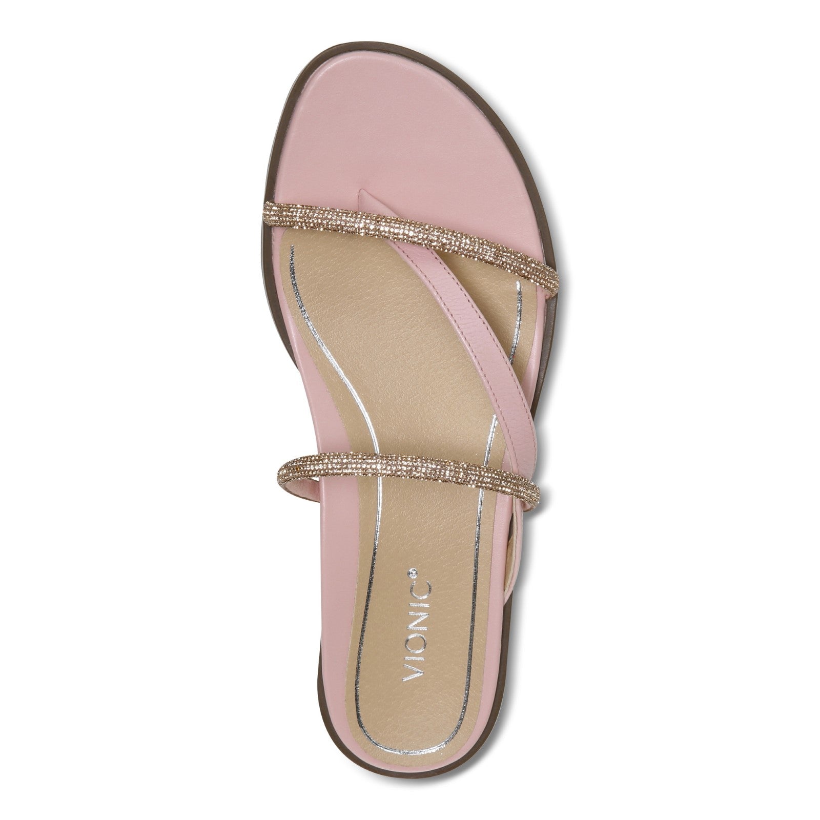 Vionic Prism Womens Slide Sandals - Peach - Top