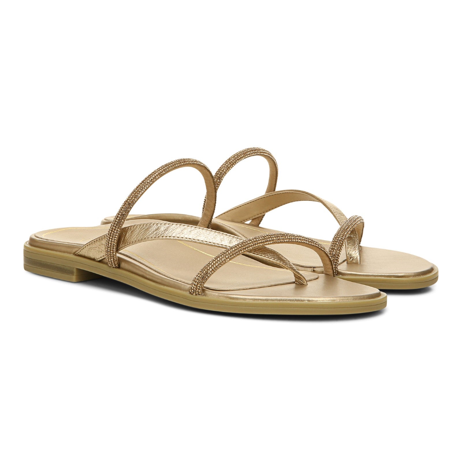 Vionic Prism Womens Slide Sandals - Gold Metallic - Pair
