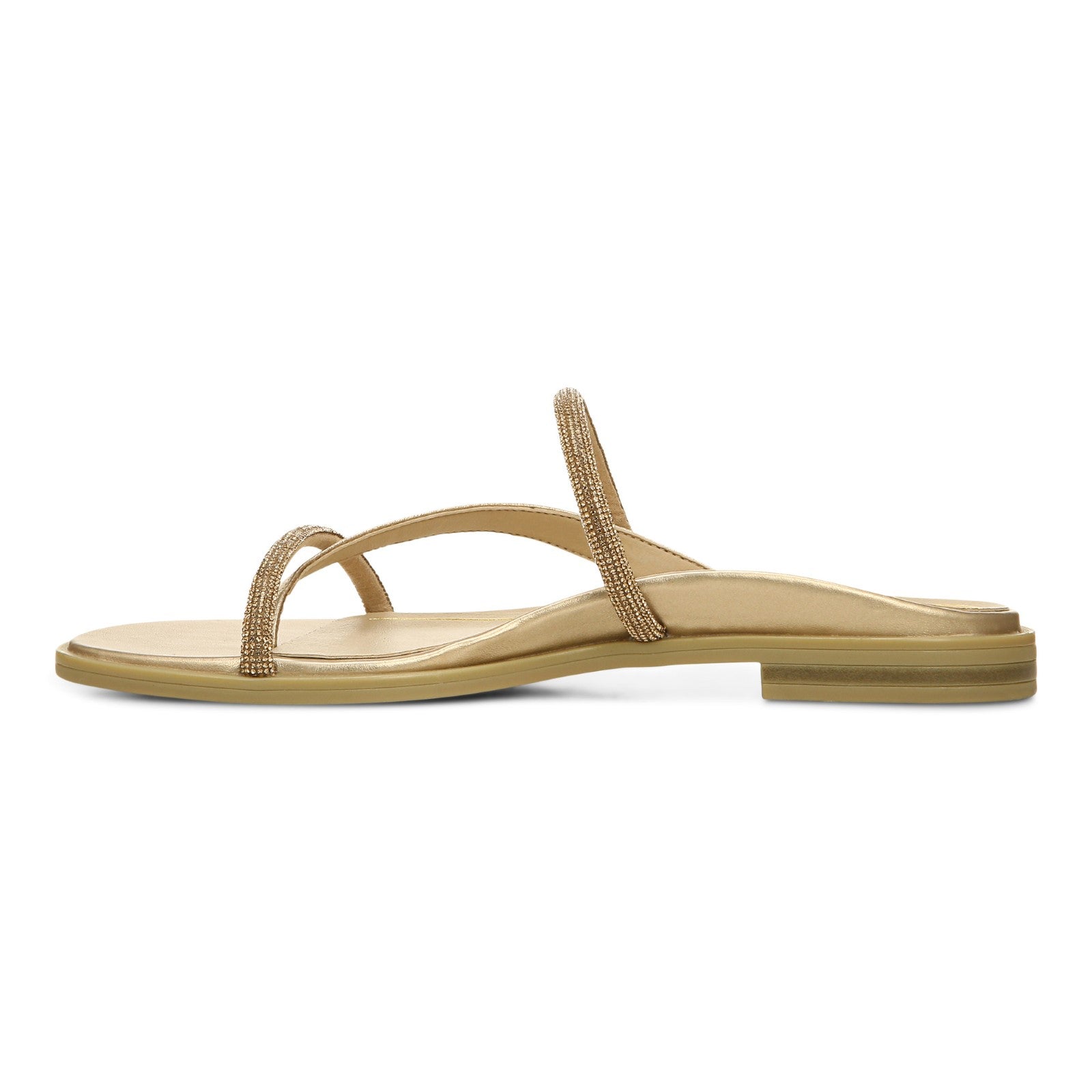 Vionic Prism Womens Slide Sandals - Gold Metallic - Left Side