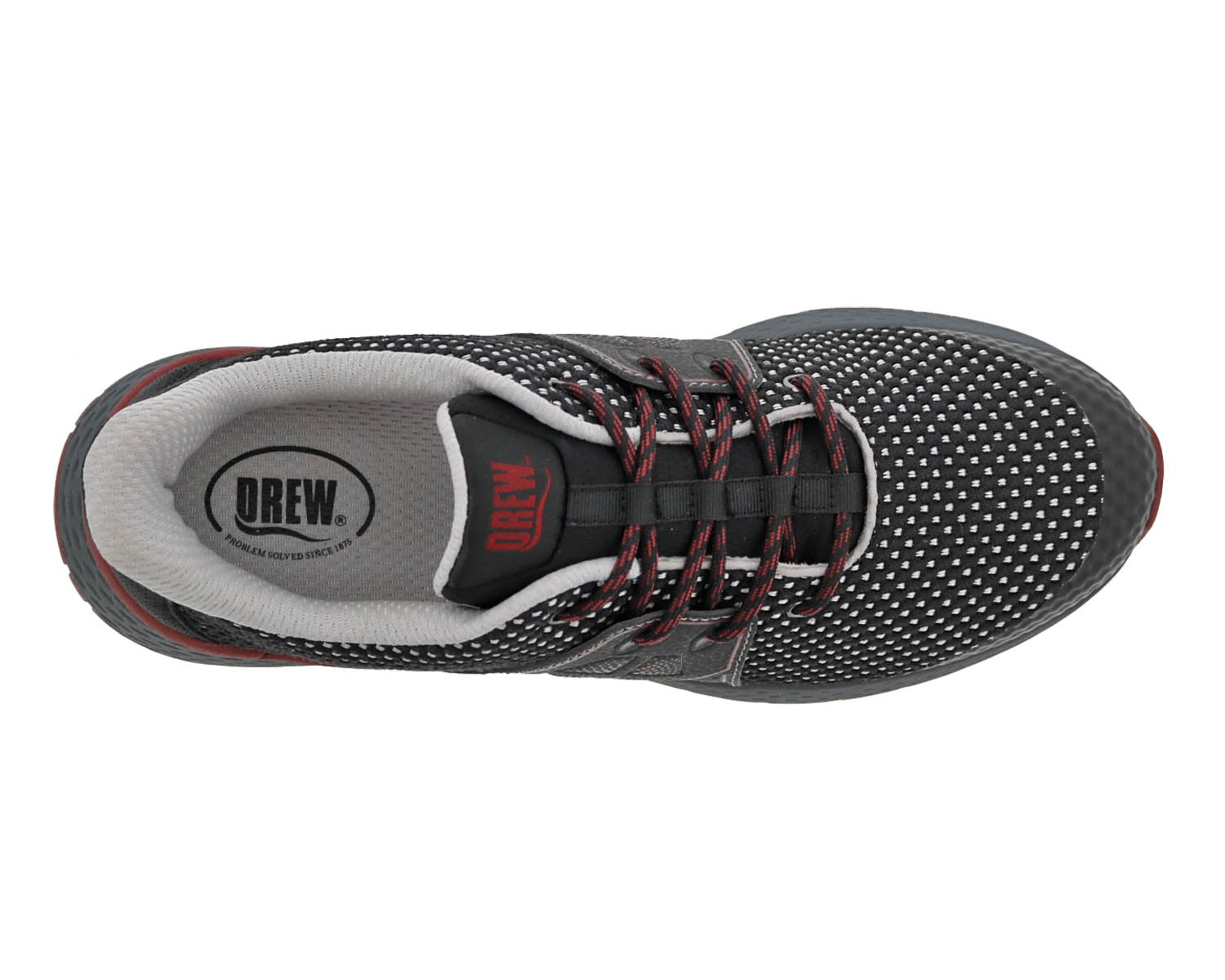 Drew Perform Men's Athletic Shoe - Black Mesh Combo - Top View