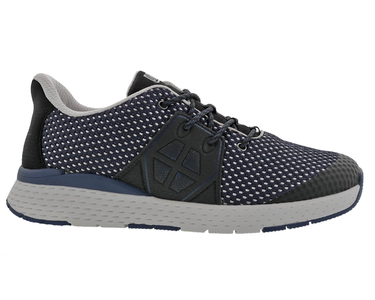 Drew Perform Men's Athletic Shoe - Navy Mesh Combo - Outside View