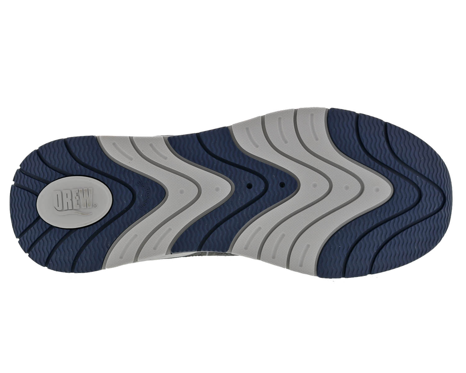 Drew Perform Men's Athletic Shoe - Navy Mesh Combo - Sole View