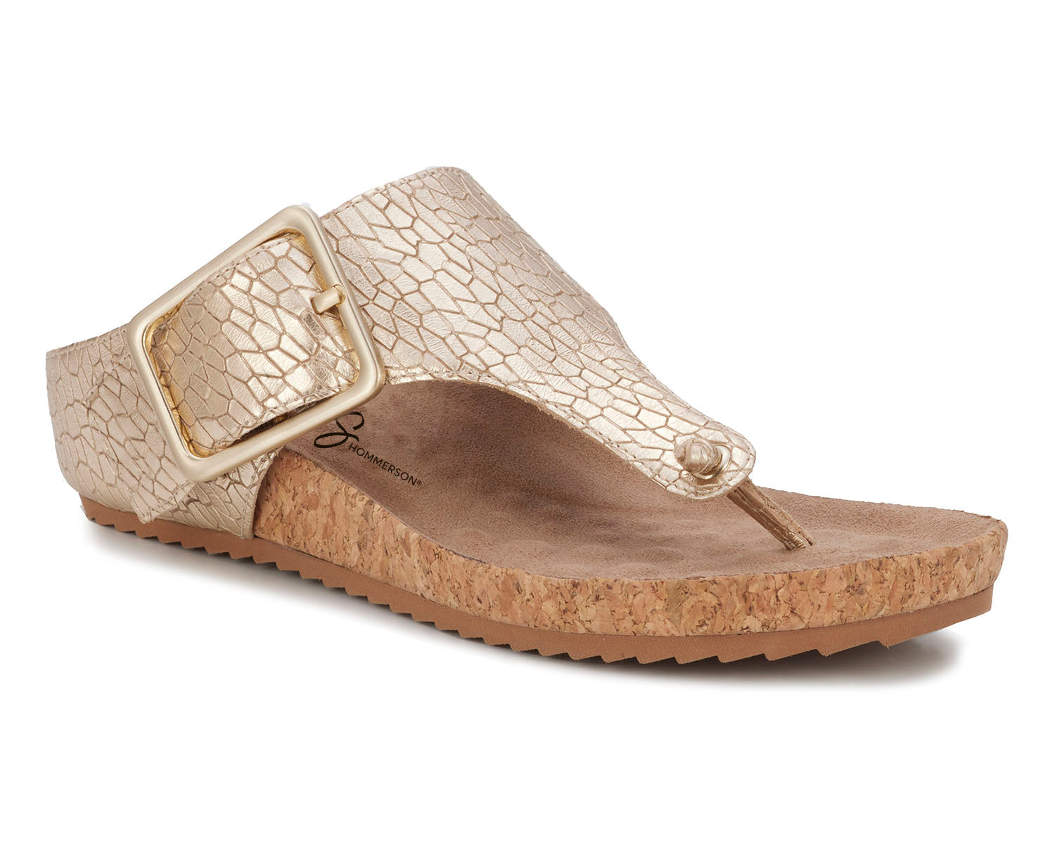 Ros Hommerson Phoebe Women's Sandal - Gold Metallic Crinkle Leather - Main View
