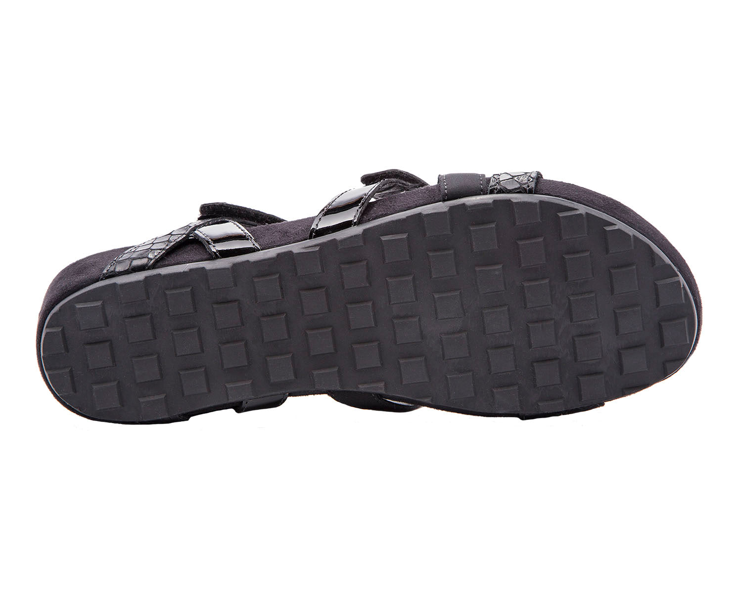 Ros Hommerson Pool Women's Sandal - Black Textured Multi Leather - Top View