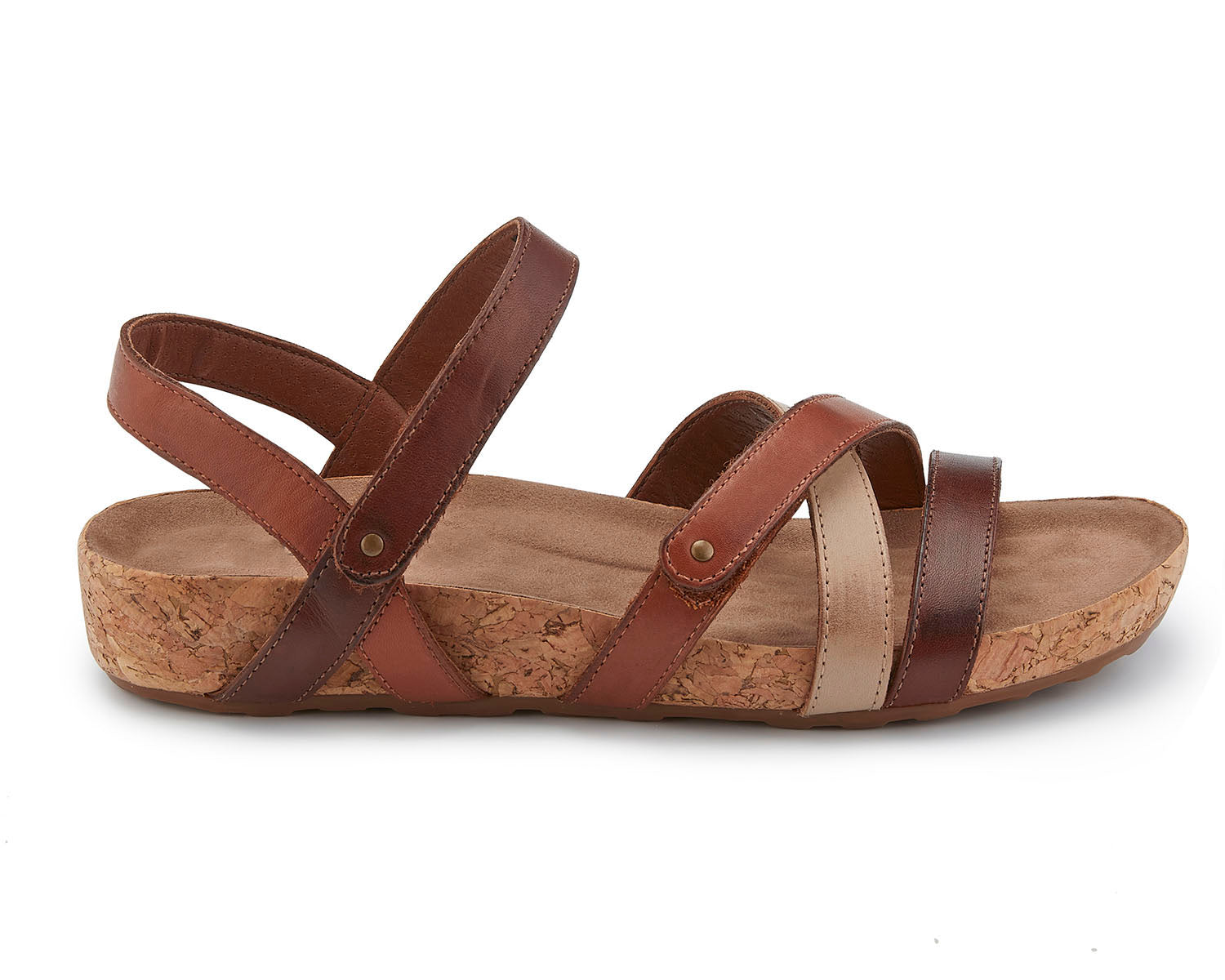 Ros Hommerson Pool Women's Sandal - Brown Multi Leather - Outside View