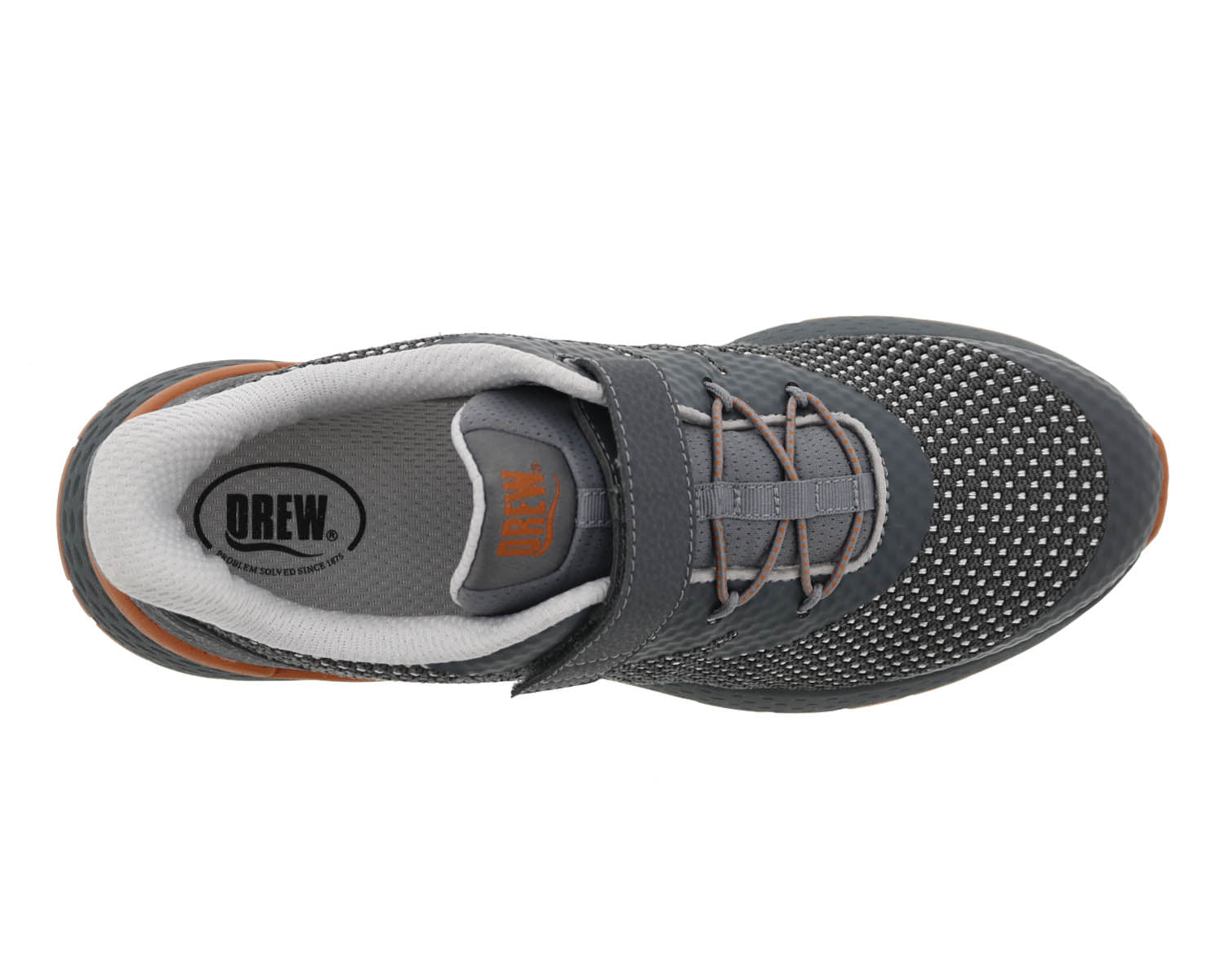Drew Presto Men's Athletic Shoe - Grey Mesh Combo - Top View