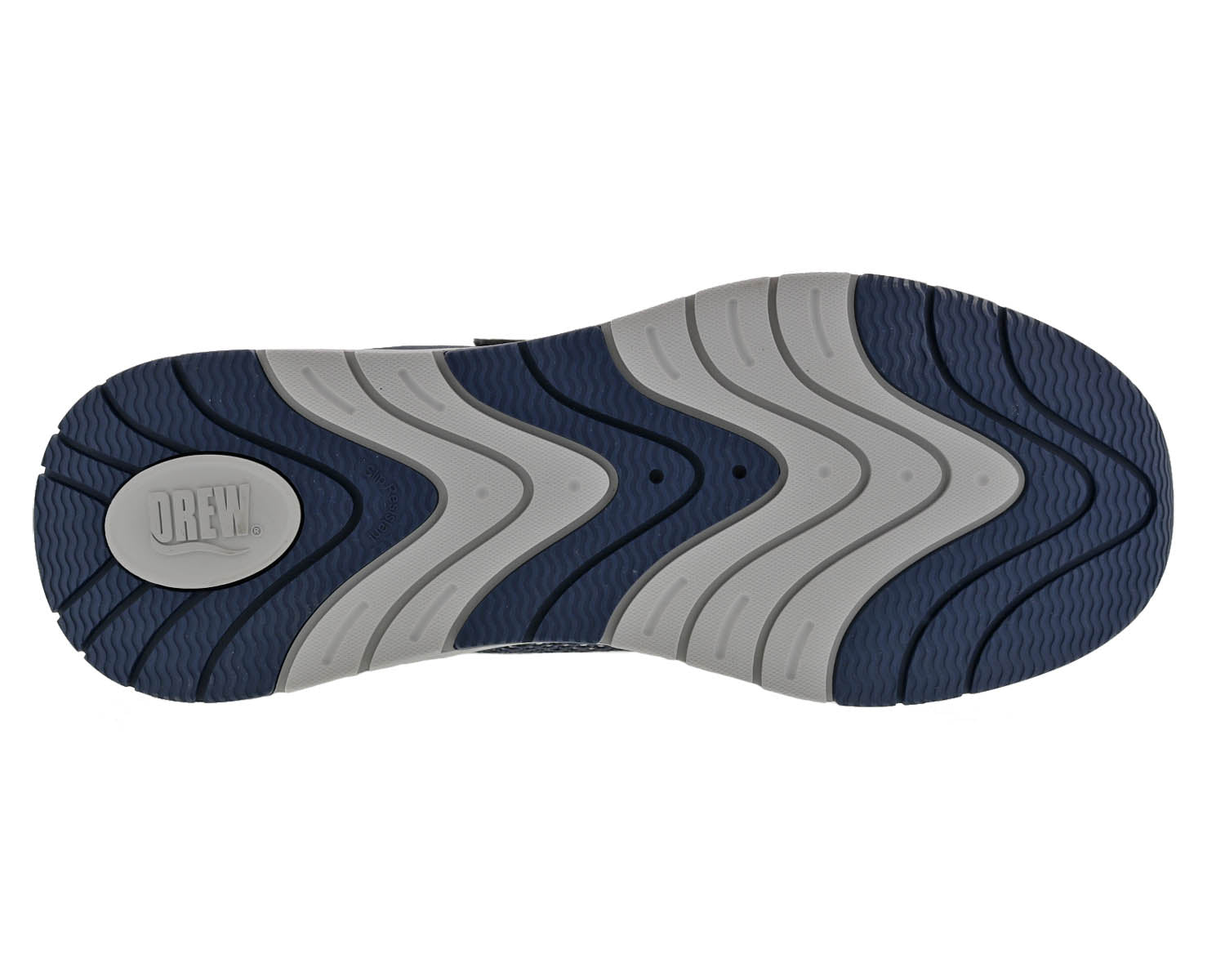 Drew Presto Men's Athletic Shoe - Navy Mesh Combo - Sole View