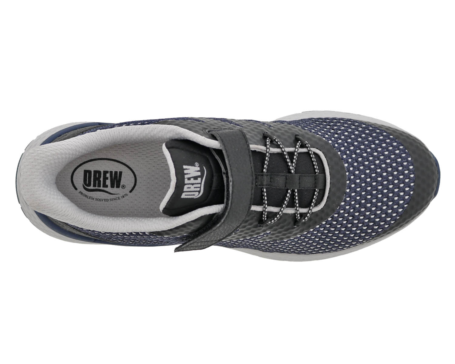Drew Presto Men's Athletic Shoe - Navy Mesh Combo - Top View
