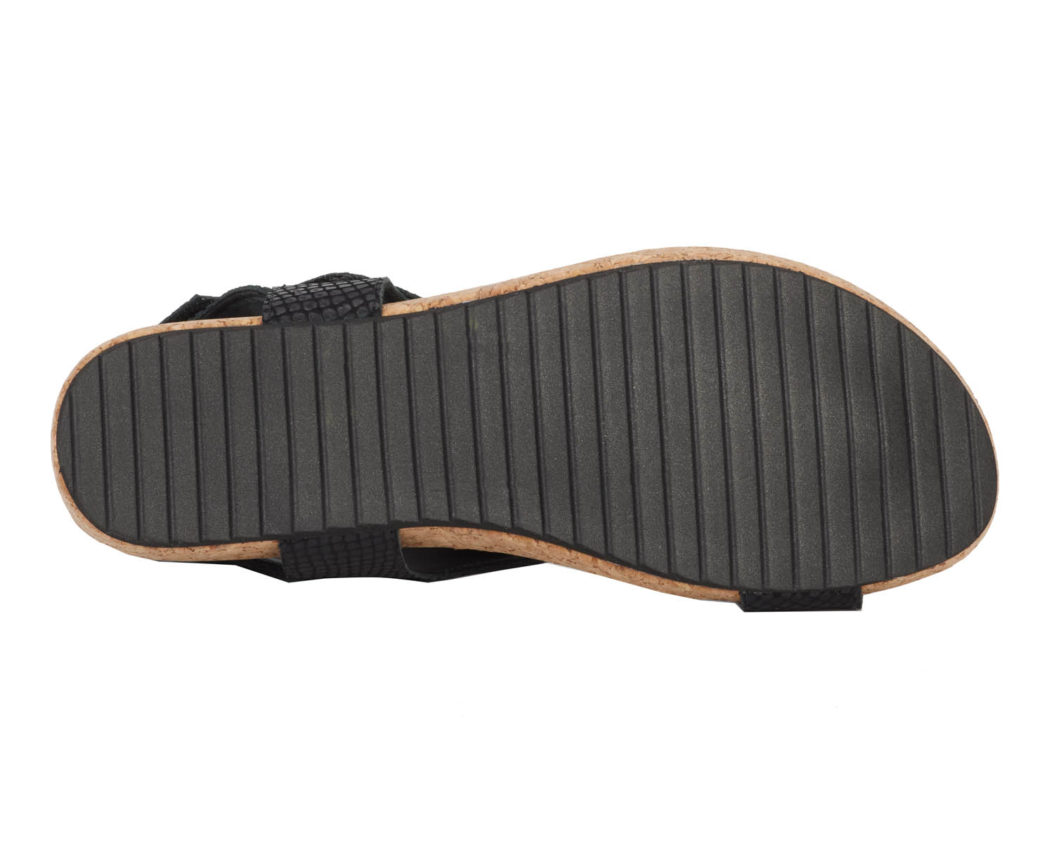 Ros Hommerson Preston Women's Sandal - Black Matte Snake Leather - Top View