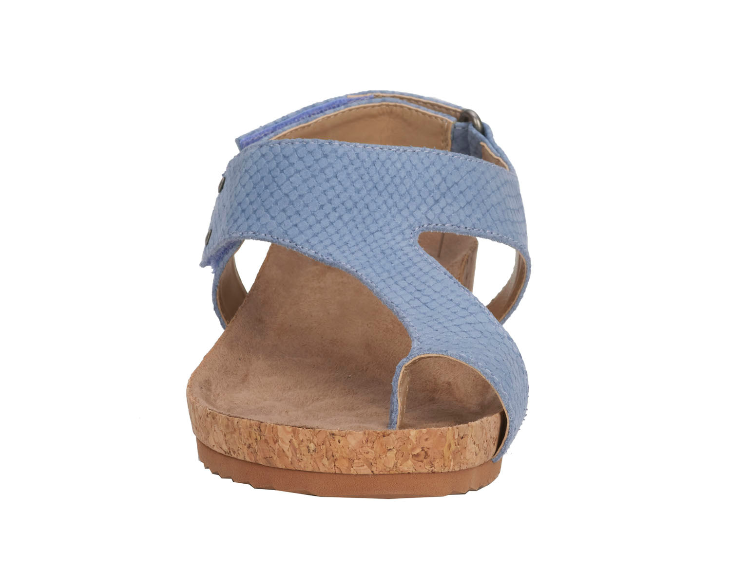 Ros Hommerson Preston Women's Sandal - Denim Matte Snake Leather - Front View