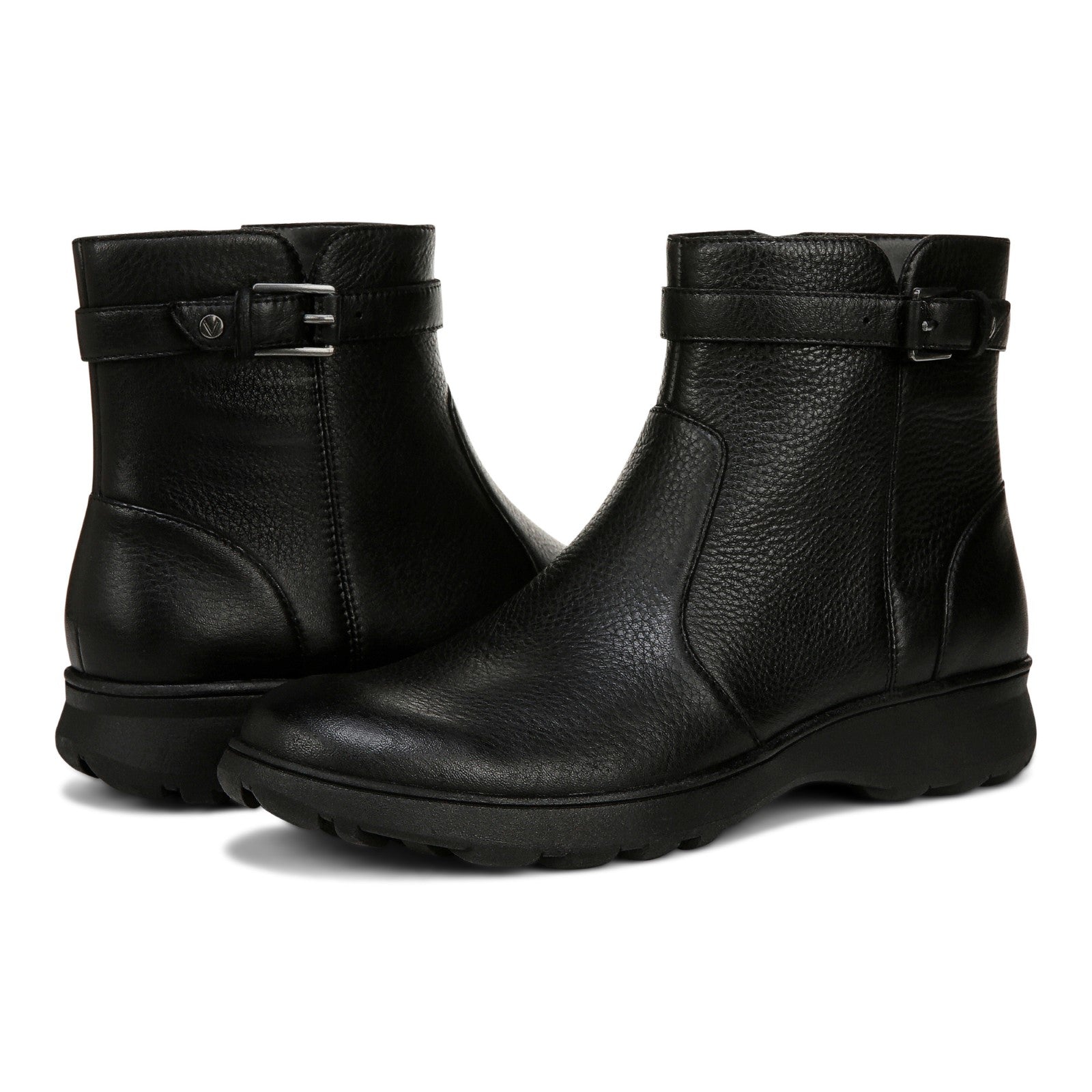 Vionic Redding womens Ankle/Bootie Short Boot - Black - pair left angle