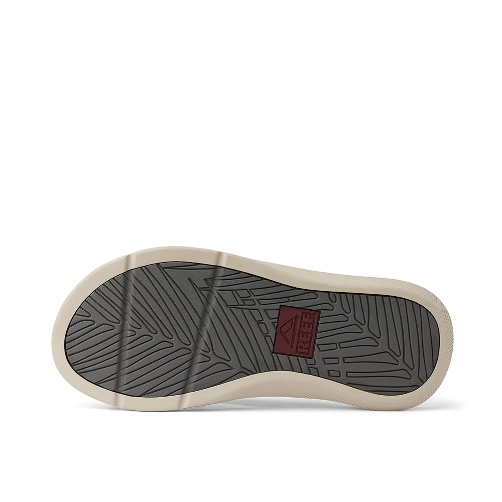 Reef Santa Ana Men's Comfort Beach Sandals - Tan/Grey/Maroon