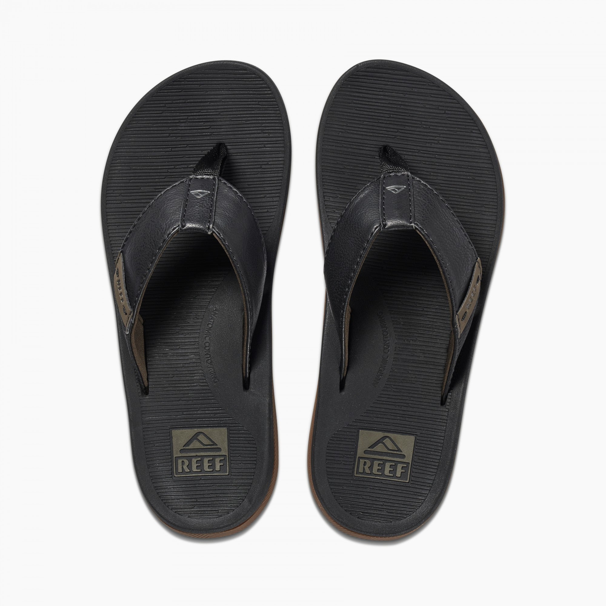 Men\'s Beach Sandals - Reef Santa Ana - Black - Top