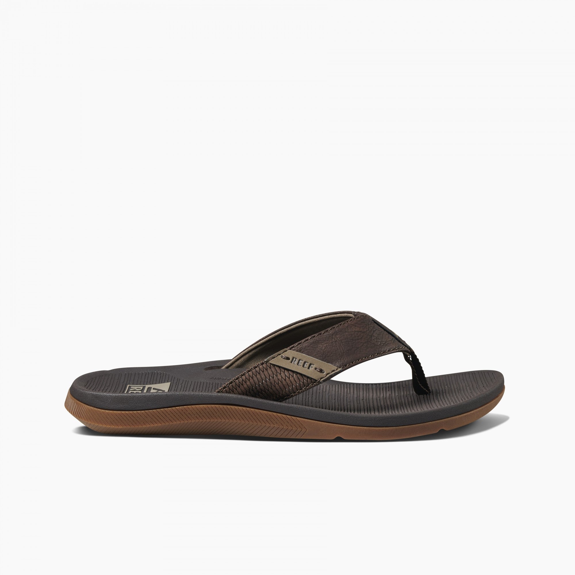 Men\'s Beach Sandals - Reef Santa Ana - Brown - Side