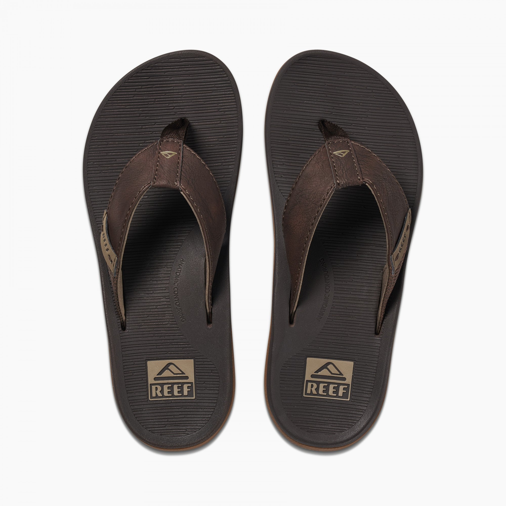 Men\'s Beach Sandals - Reef Santa Ana - Brown - Top