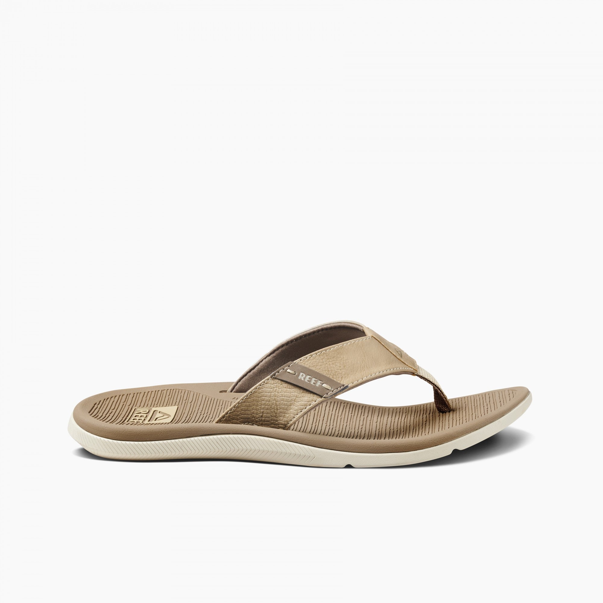 Men\'s Beach Sandals - Reef Santa Ana - Tan - Side