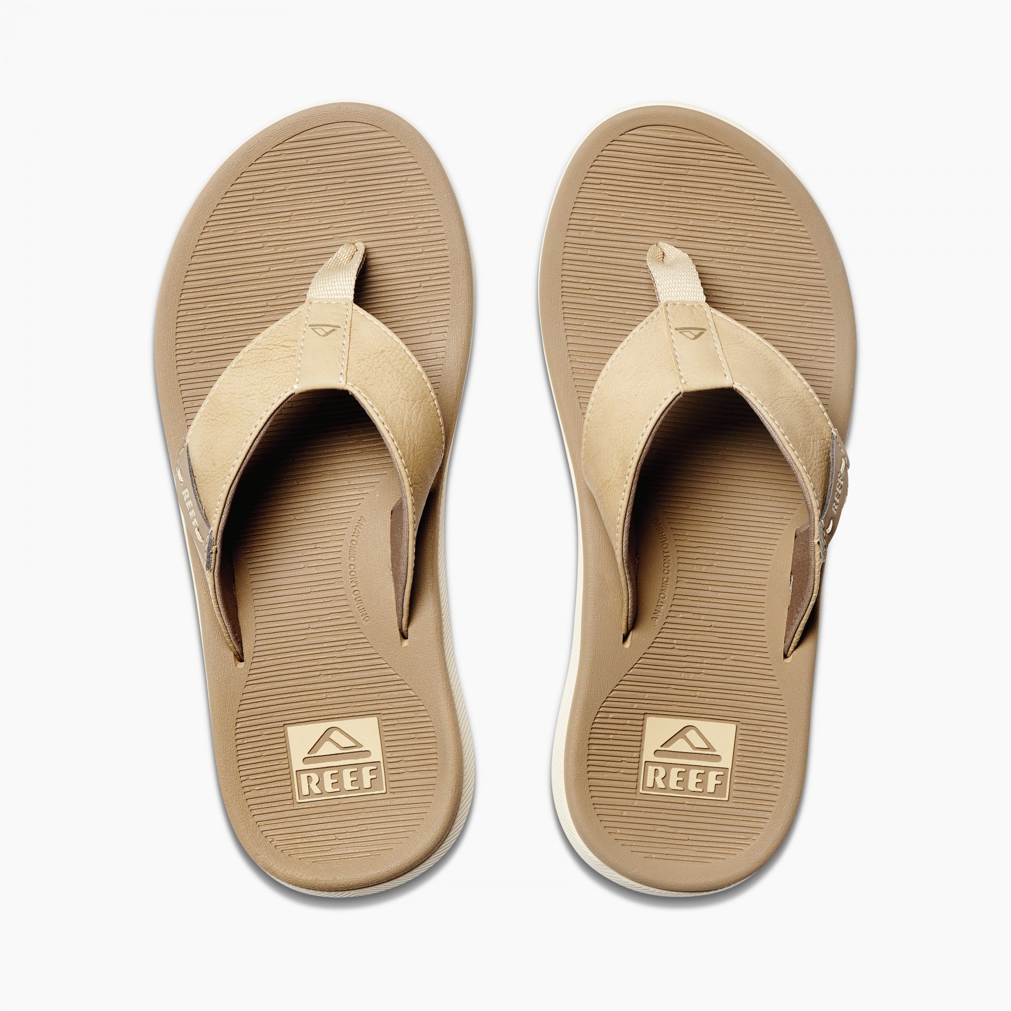 Men\'s Beach Sandals - Reef Santa Ana - Tan - Top